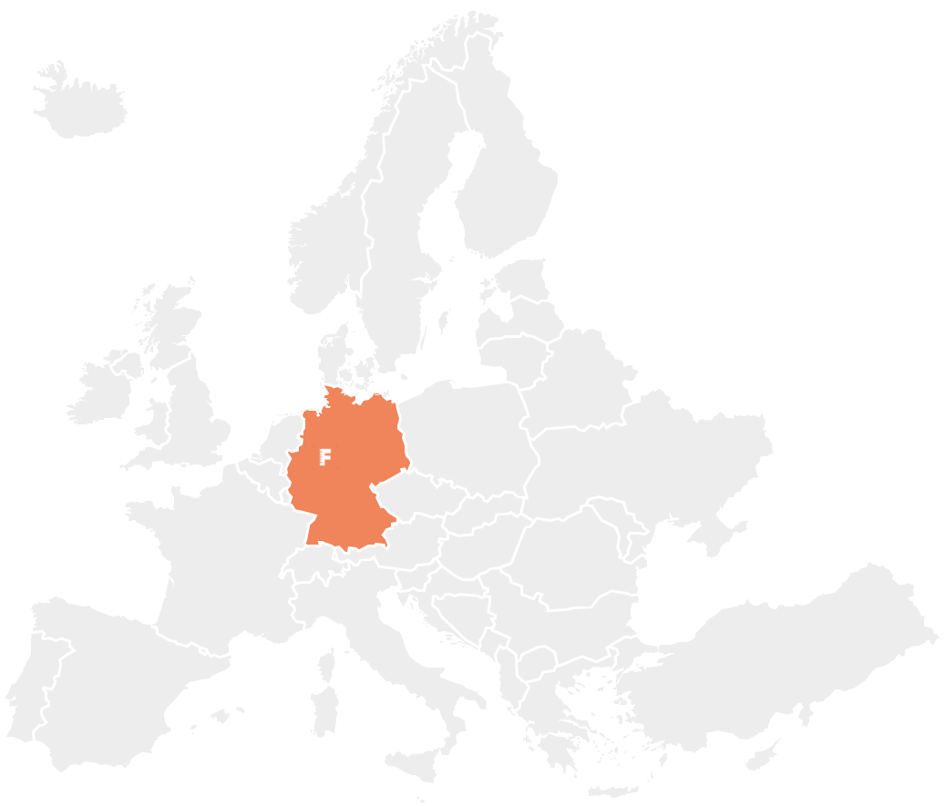Europa-Karte - mySHOEFITTER Firmensitz